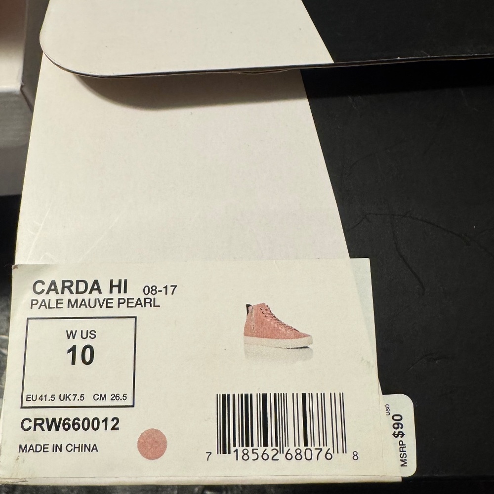 Creative Recreation Carda Hi Top Zipper Shoes in Pink sz 10